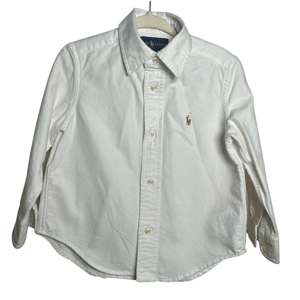 Ralph Lauren | Iconic Oxford Button Down Shirt White Size 2-2T EUC 100% Cotton